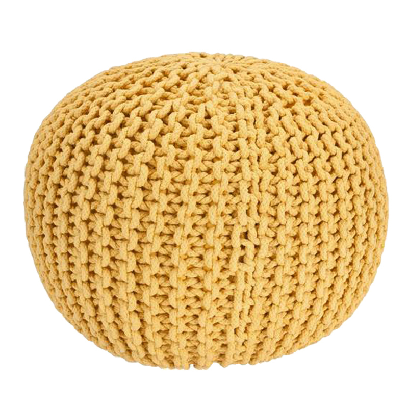 UK Top Quality Multi-Color Handmade Ottoman 100% Cotton Round Pouffe Footstool
