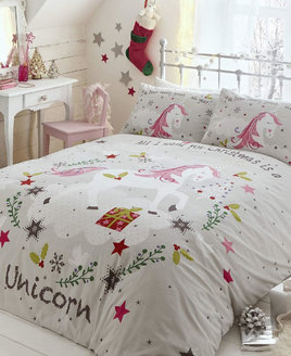 Wishing for Unicorns, Christmas King Size Bedding