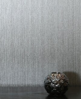 Gianni, Foil Wallpaper - Plain Silver