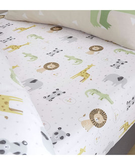 Catherine Lansfield Roarsome Animal Toddler Cot Bed Fitted Sheet