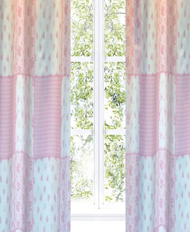 Pink Patchwork, Tab Top, Blackout Curtains 54s
