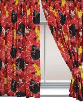 Angry Birds TNT, Teen Bedroom Curtains - Red 72s