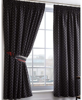 Toxic Glow in the Dark Black and Grey Curtains 54s
