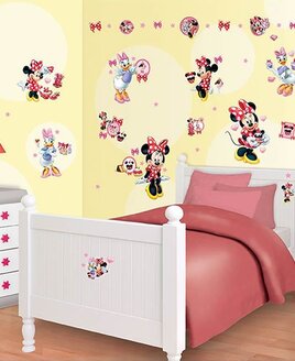 Minnie Mouse 79 Bedroom Stickers inc Height Chart
