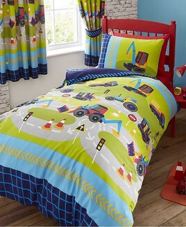 Diggers and Trucks Double Duvet