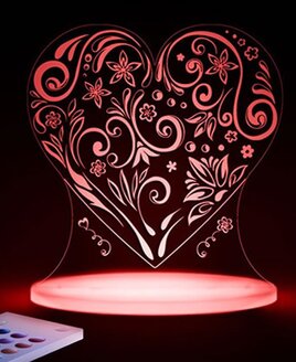 Love Heart, Soothing Multi Colour, Toddlers Night Light