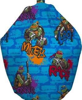 Blue, Teenage Mutant Ninja Turtles, TMNT, Filled Bean Bag featuring Mikey, Donnie, Raph and Leo