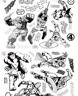Marvel Comics, Colour Your Own Window Stickers - 32