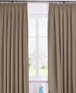 Dusky Brown Thermal Black Out Curtains