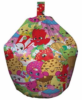 Multi coloured, Shopkins Bean Bag. Small size for toddlers.