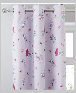 Catherine Lansfield Fairies Eyelet Curtains 66 x 72-Inch