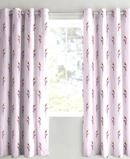 Catherine Lansfield Ballerina, Pink Eyelet Curtains 66 x 72-Inch