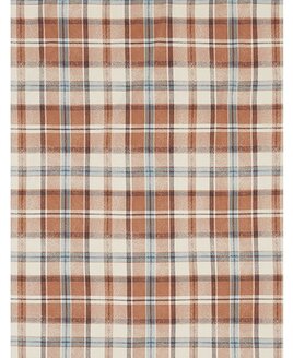 Brown, Tan and Cream Tartan Patterned Curtains