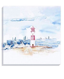 Lighthouse Beach Canvas Art,   40 x 40 cm