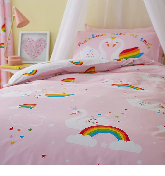 catherine lansfield rainbow bedding