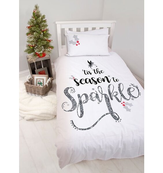 Tinkerbell, White Christmas Single Bedding - Mistletoe