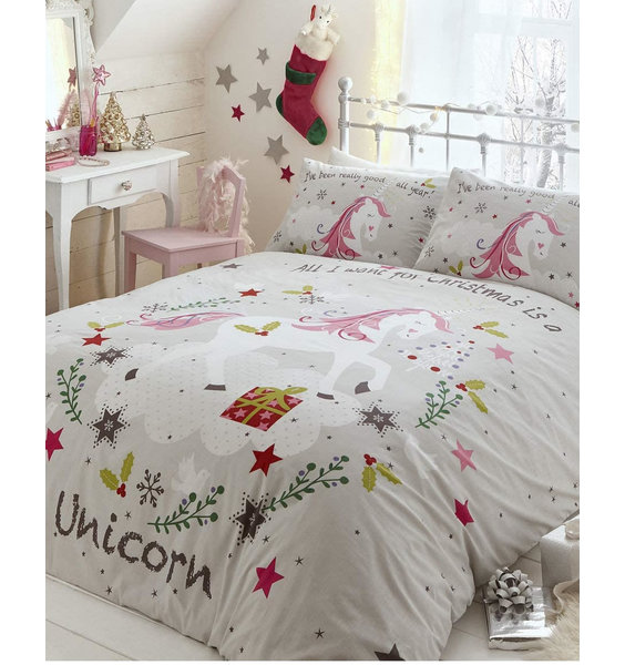 Wishing for Unicorns, Christmas King Size Bedding