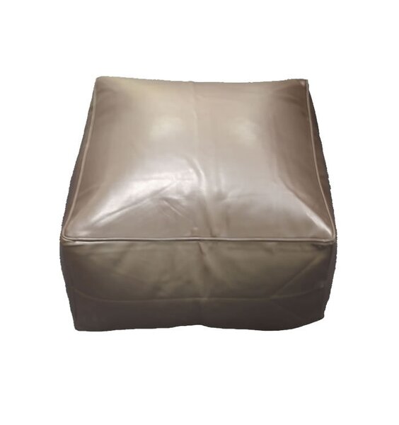 Brown, Faux Leather Footstool