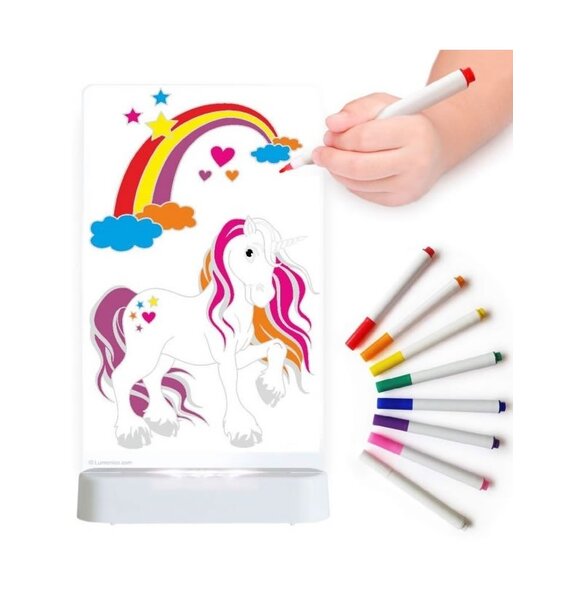 Unicorn, Colour In Night Light. Colouring Pens Included.