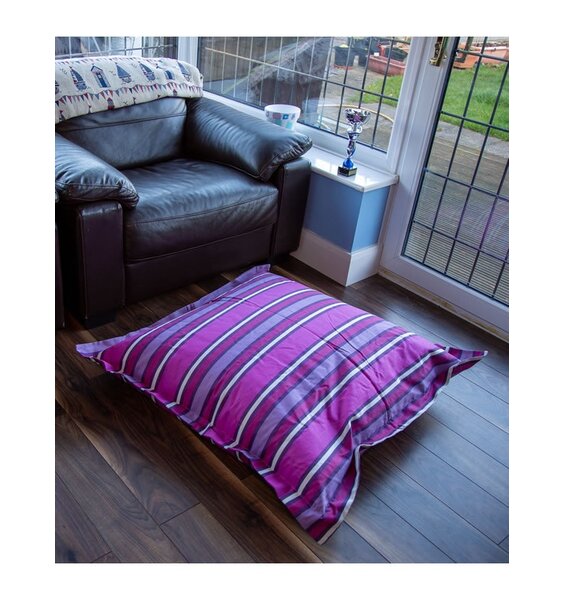 Purple Stripe, Extra Large Floor Bean Cushion