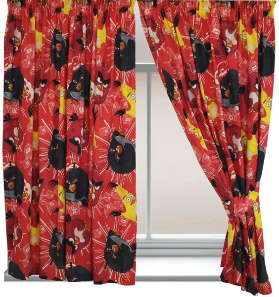 Angry Birds TNT, Kids Cheap Curtains - Red 54s
