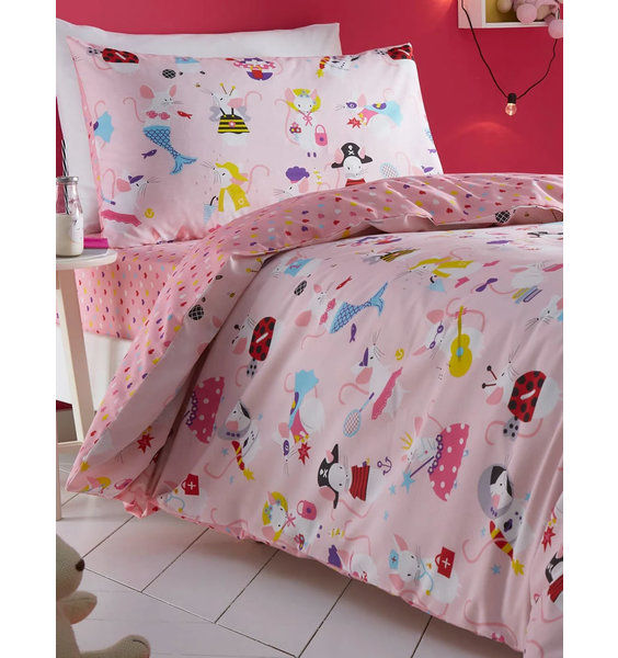 Pink Toddler And Cot Bed Duvet Sets For, Little Girl Bedding Sets Pink