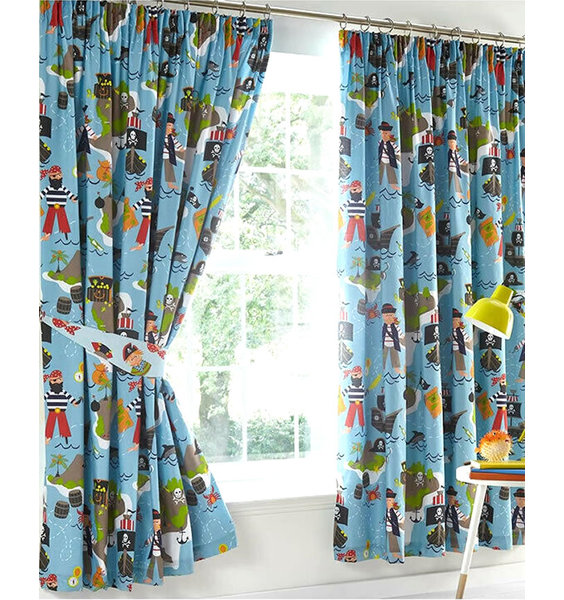 Pirate Map Curtains 72s