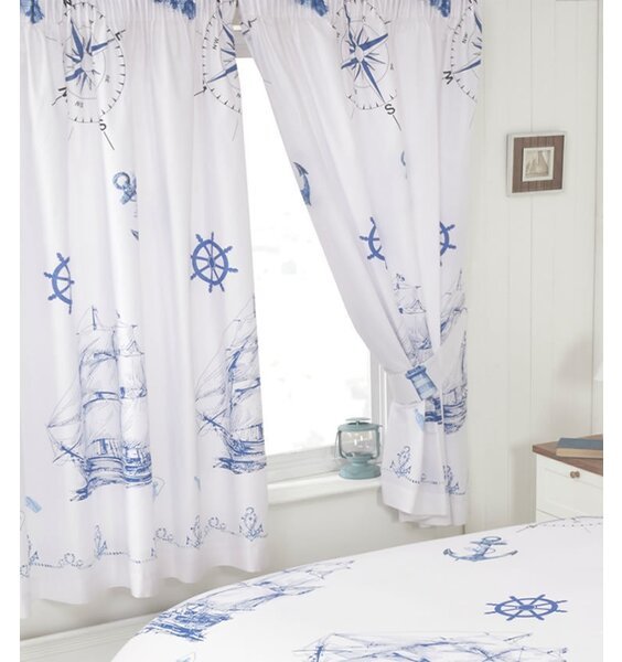 Ships and Anchors, Nautical Curtains 54s
