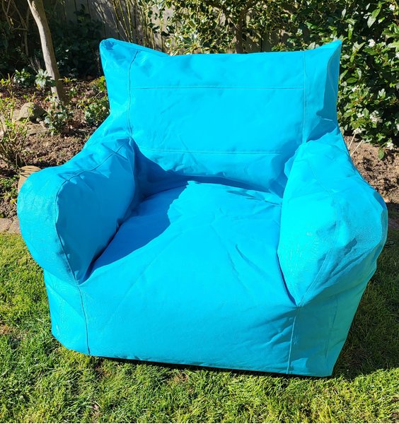 Large blue waterproof bean chair