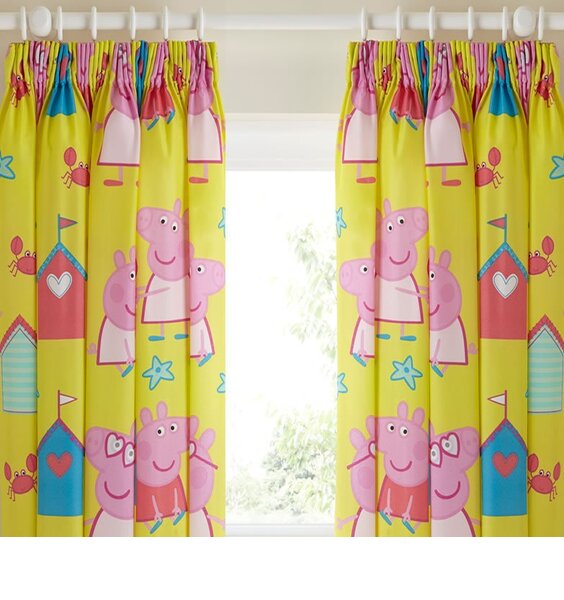 Peppa Pig, Nursery Curtains 54s - Seaside