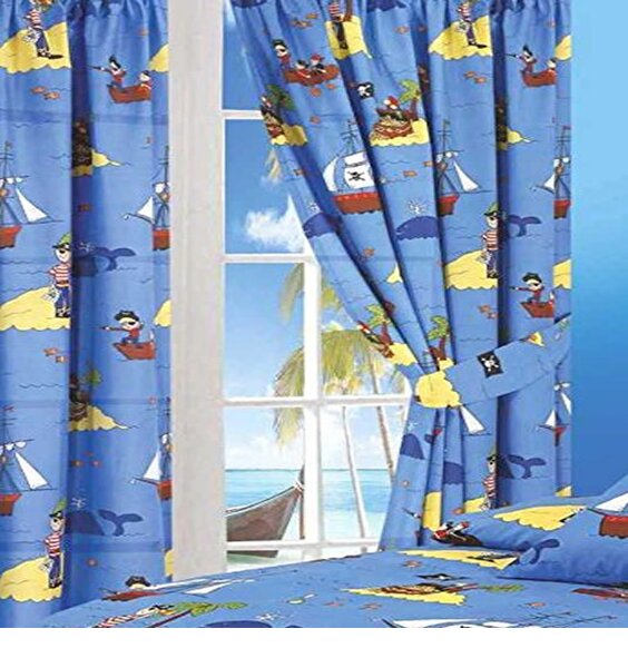 Treasure Island, Pirate Toddler Bedroom Curtains 72s