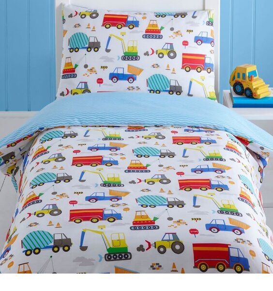 Trucks and Diggers Toddler Bedding