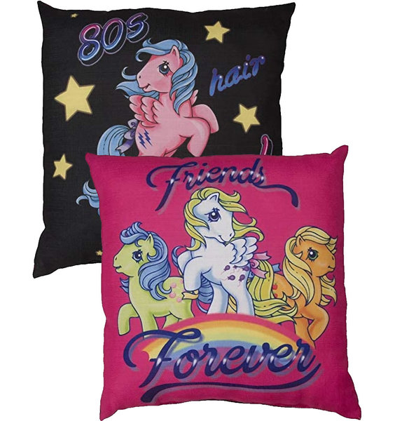My Little Pony Cushion - Retro, Black and Pink Bedroom Cushion