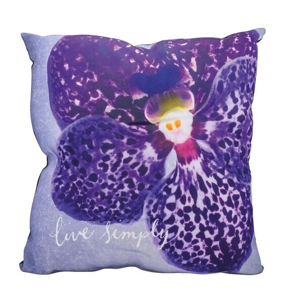 Live Simply, Floral Cushion