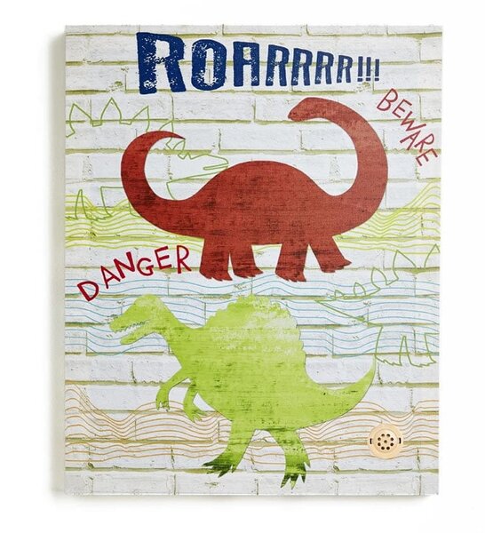 Dino Doodles, Dinosaur Canvas with Sound Function 40 x 50 cm
