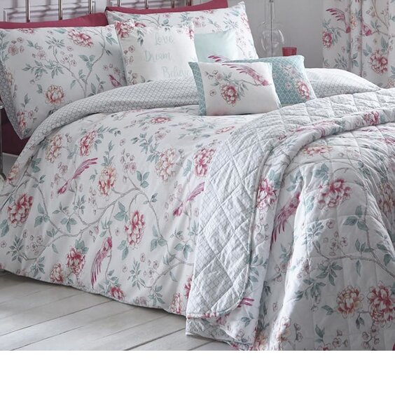 Jade, Pink Floral King Size Bedding