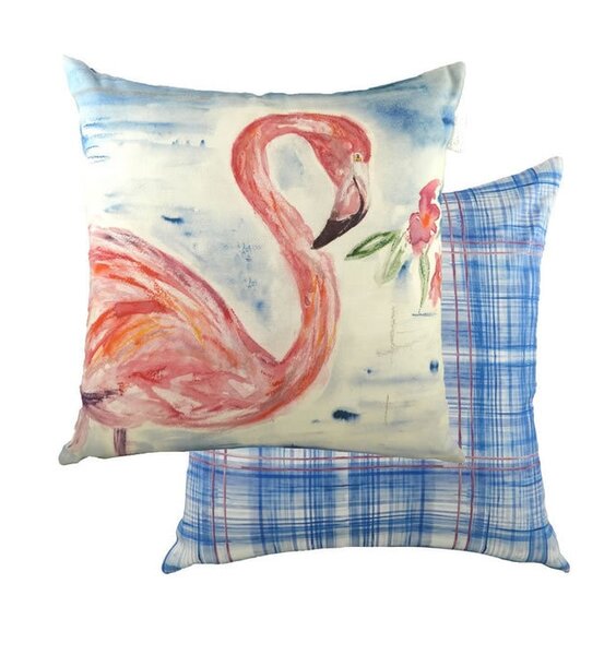 Watercolour Flamingo Cushion