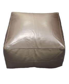 Brown, Faux Leather Footstool, Bean Slab / Cube