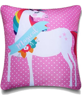 Unicorn Fairytale, Girls Bedroom Cushion Cover 40 x 40 cm