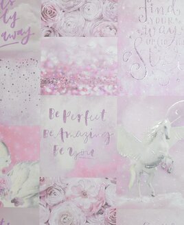 Arthouse Pandoras Dream, Pink, Glitter Unicorn Wallpaper