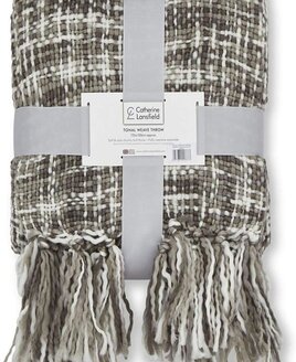 Grey and White Throw / Blanket