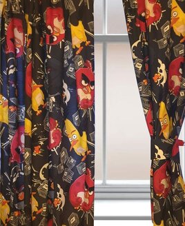 Angry Birds TNT, Teenagers Curtains - Black 72s