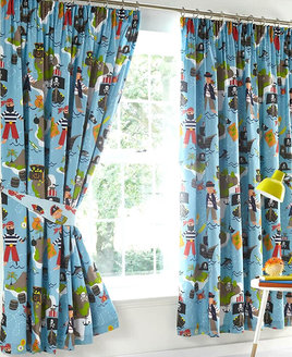Pirate Map Curtains 72s