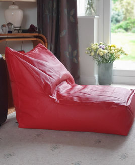 Large, Red, PVC, Faux Leather Gaming Chair Lounger