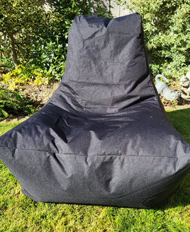 Large black waterproof bean chair