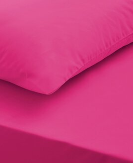 Single Fitted Sheet and Pillowcase - Hot Pink