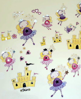 44 Fairy Inspired Quick Sticks - Cute Fairies, Yellow Palaces and Love Hearts.