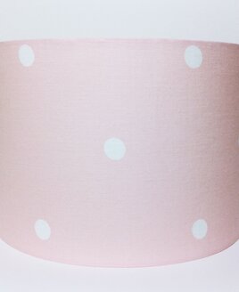 Pink Spotted Large Fabric Light / Pendant Ceiling Shade