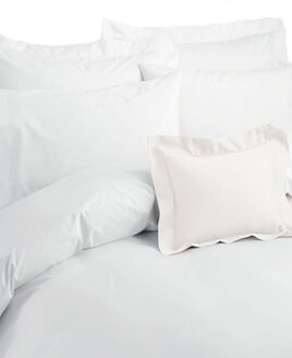 200 count, pure cotton white duvet cover. Pillowcase not included.