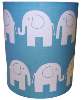Blue Elephant, Medium Fabric Light Shade